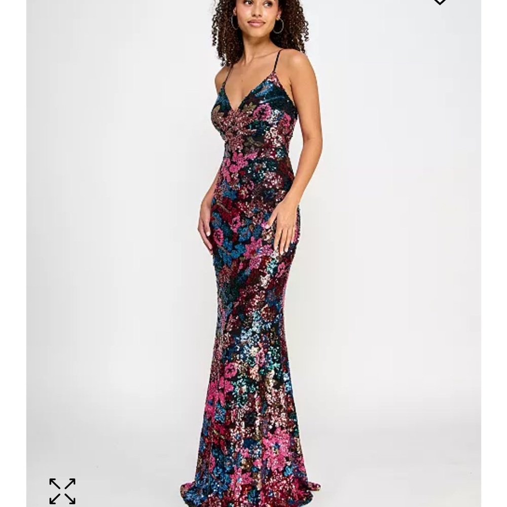 Multicolor Sequin Gown